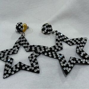 Vintage Bellini Swarofski Crystal Star Glitz Earrings